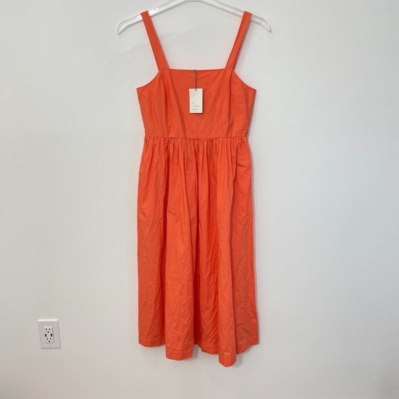 A New Day Womens Dress XXL Midi Tank Top Orange Sleeveless A-Line Sundress New - Picture 4 of 8
